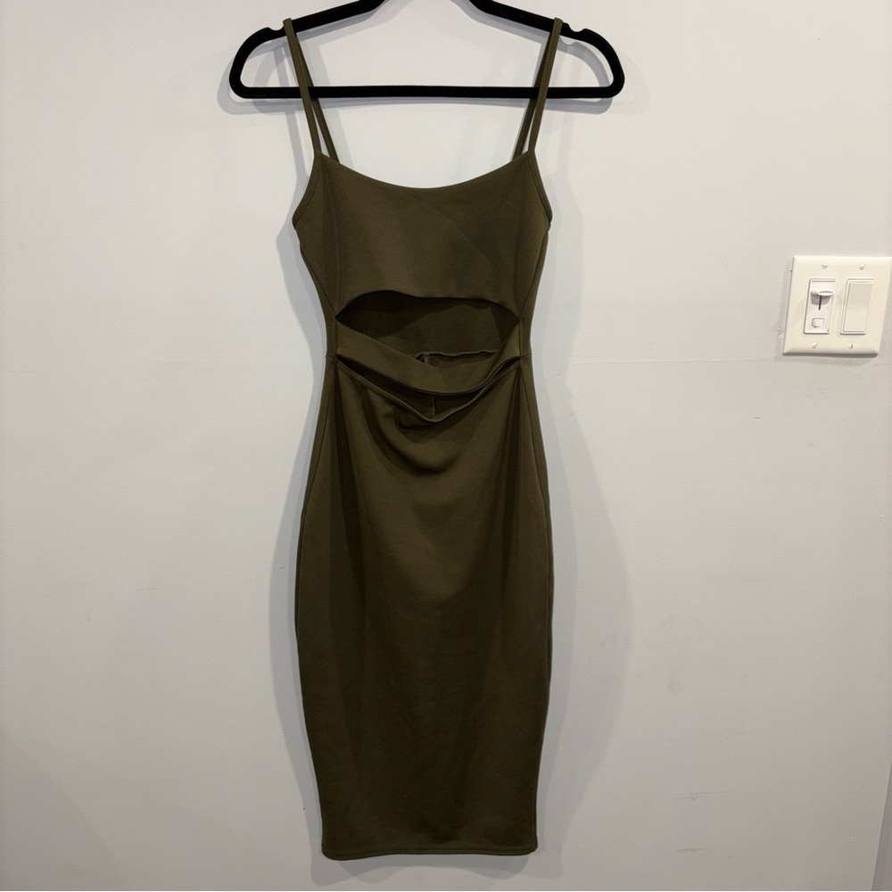 Olive Green Sleeveless Dress